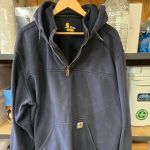 Carhartt half zip navy hoodie